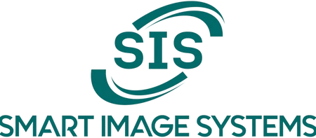 SIS Smart Image Systems logo in teal with curved rings around the letters.